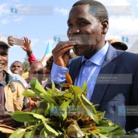 Meru Governor Peter Munya shares miraa with residents