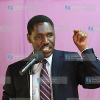 Peter Munya addresses faithfuls at Baloti Full Gospel Church