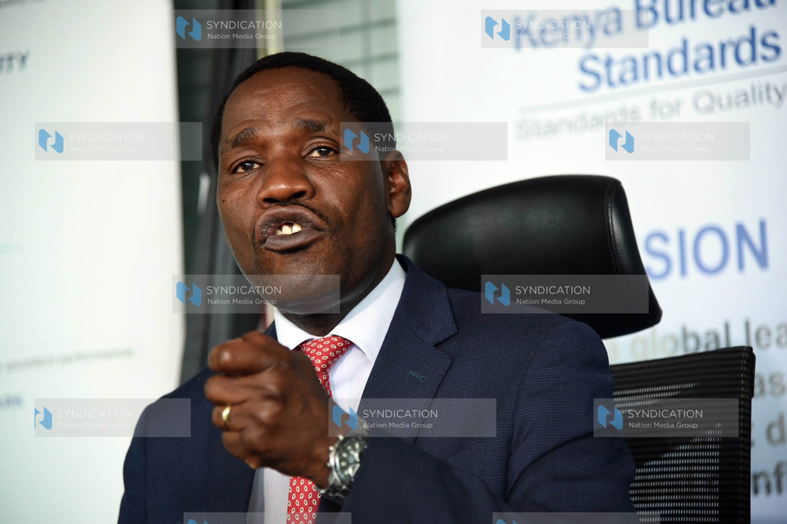 Peter Munya addressing journalists