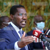 Agriculture Cabinet Secretary Peter Munya during a press conference