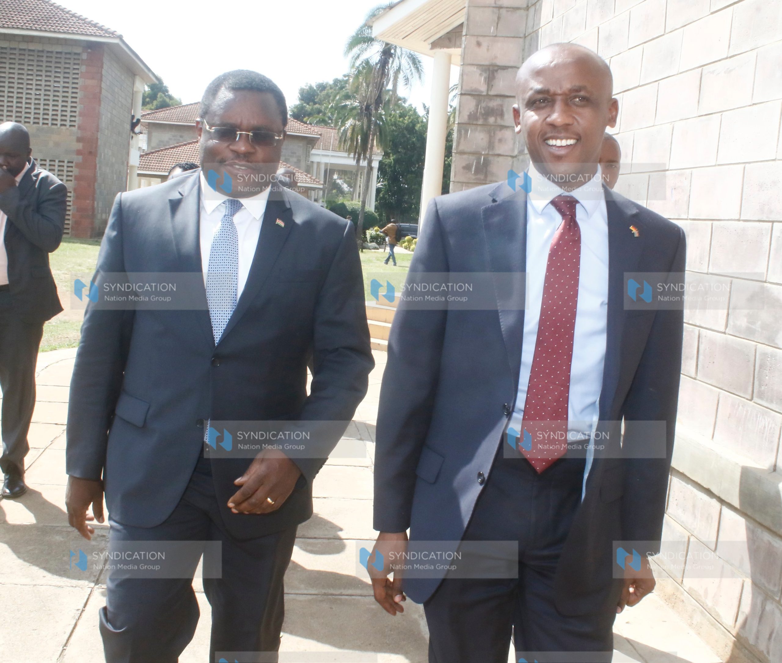 Senate Speaker Kenneth Lusaka and Makueni Senator Mutula Kilonzo Jr