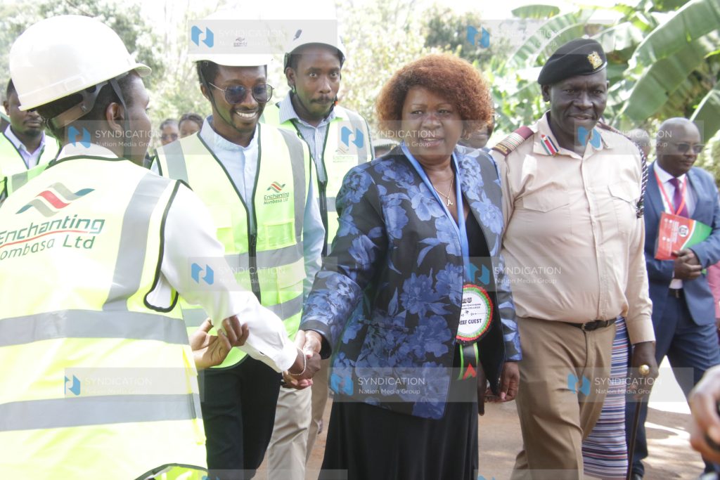Lands Cabinet Secretary Alice Wahome presides over the groundbreaking ceremony