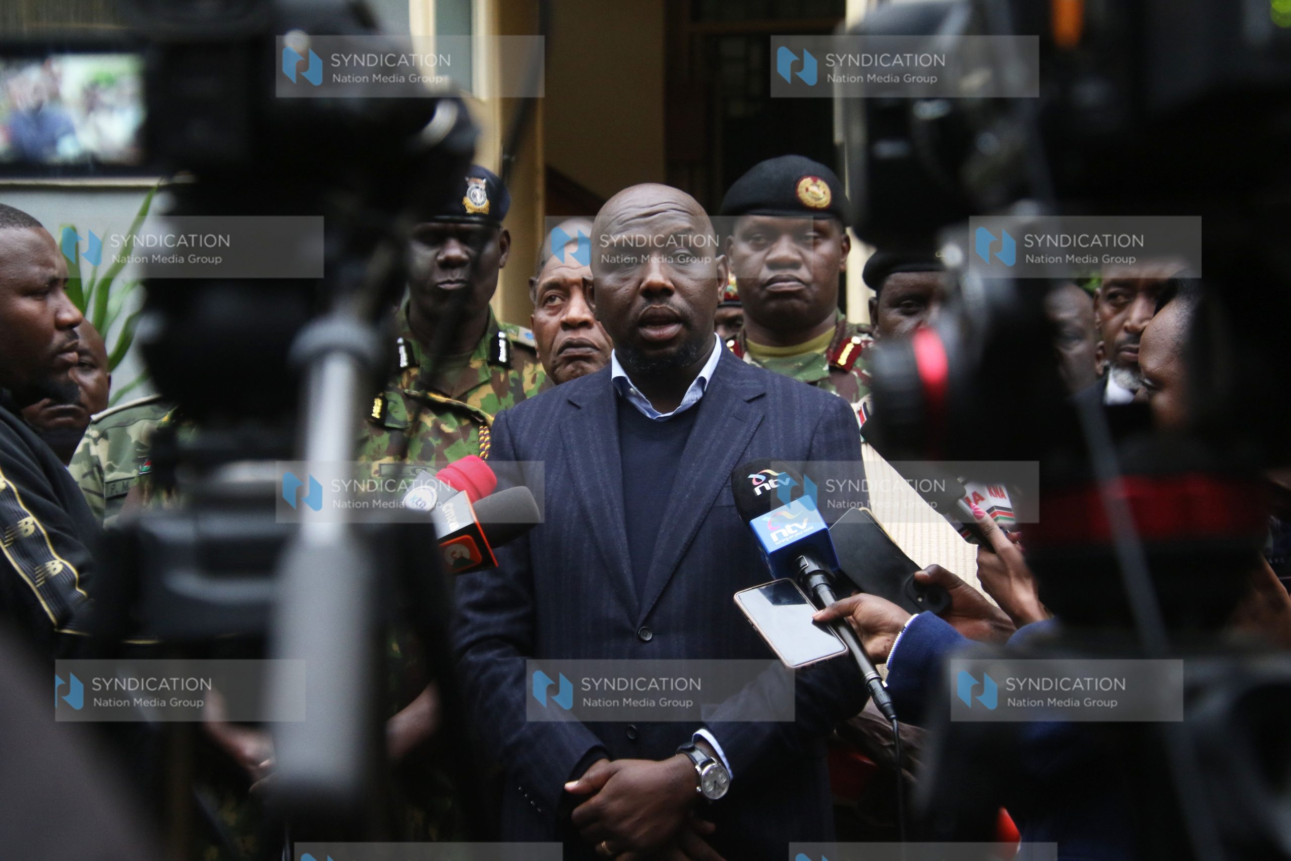 Kipchumba Murkomen addresses a press conference