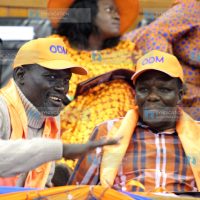 Turkana County Governor Joseph Nanok with his Kakamega counterpart Wycliffe Oparanya