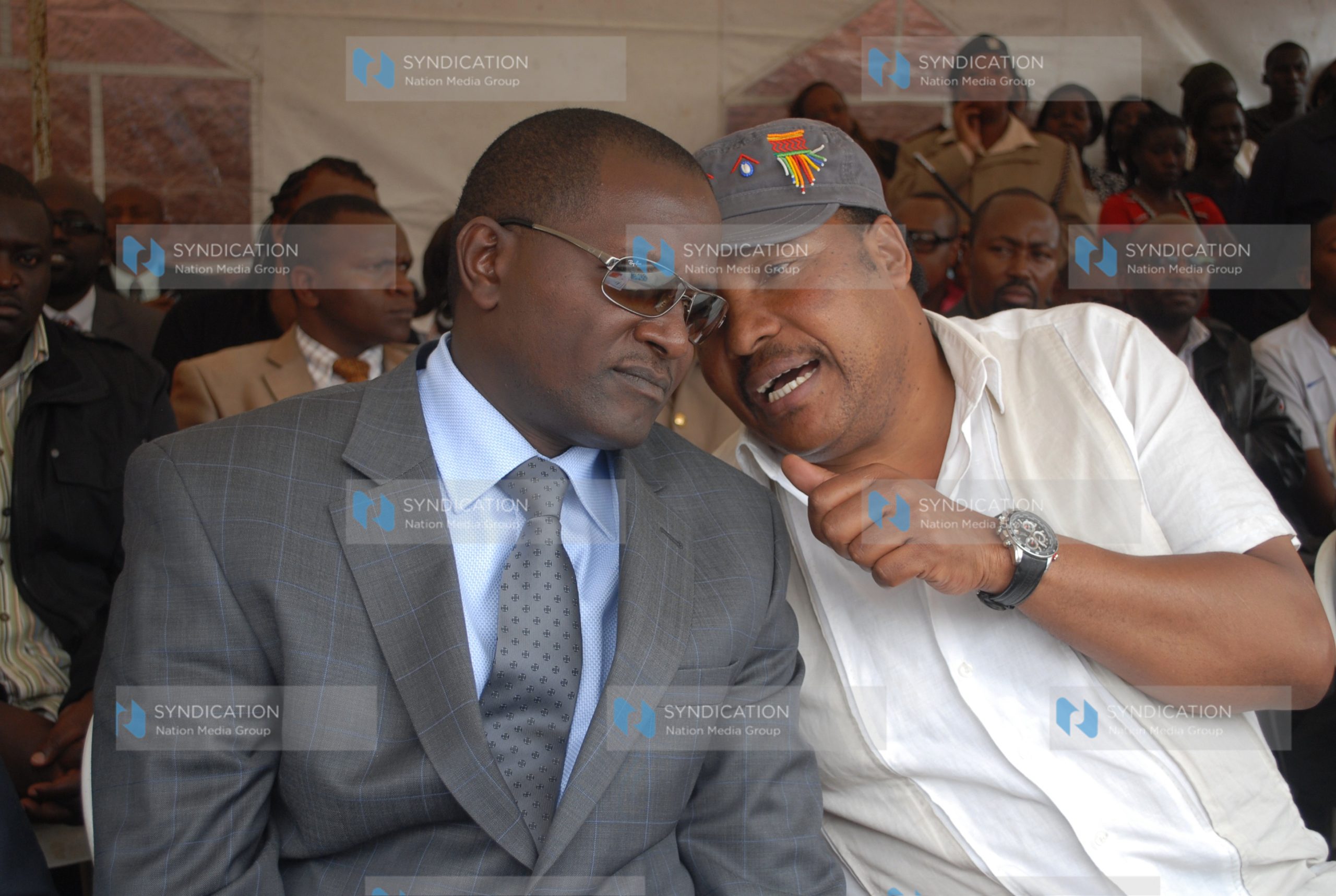 Minister for Nairobi Metropolitan Jamleck Kamau and Embakasi MP Ferdinand Waititu
