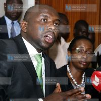 Kipchumba Murkomen (left) and Senator Beatrice Elachi at KICC
