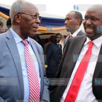Nyamira senator Omogeni Okongo with his Kisii counterpart Sam Ongeri