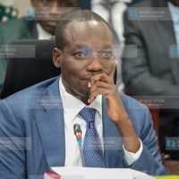 Kisii County Governor Paul Simba Arati when he appeared before Senate Committee