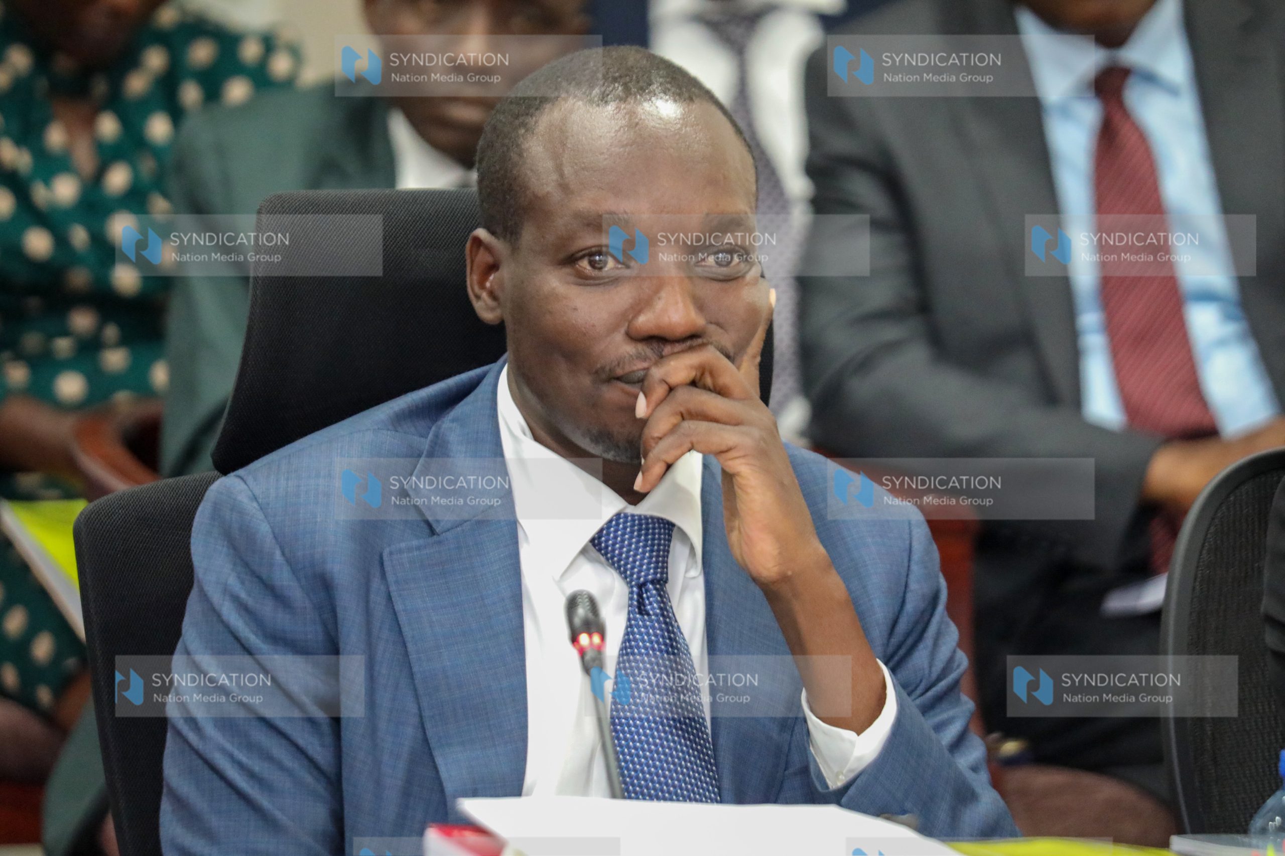 Kisii County Governor Paul Simba Arati when he appeared before Senate Committee