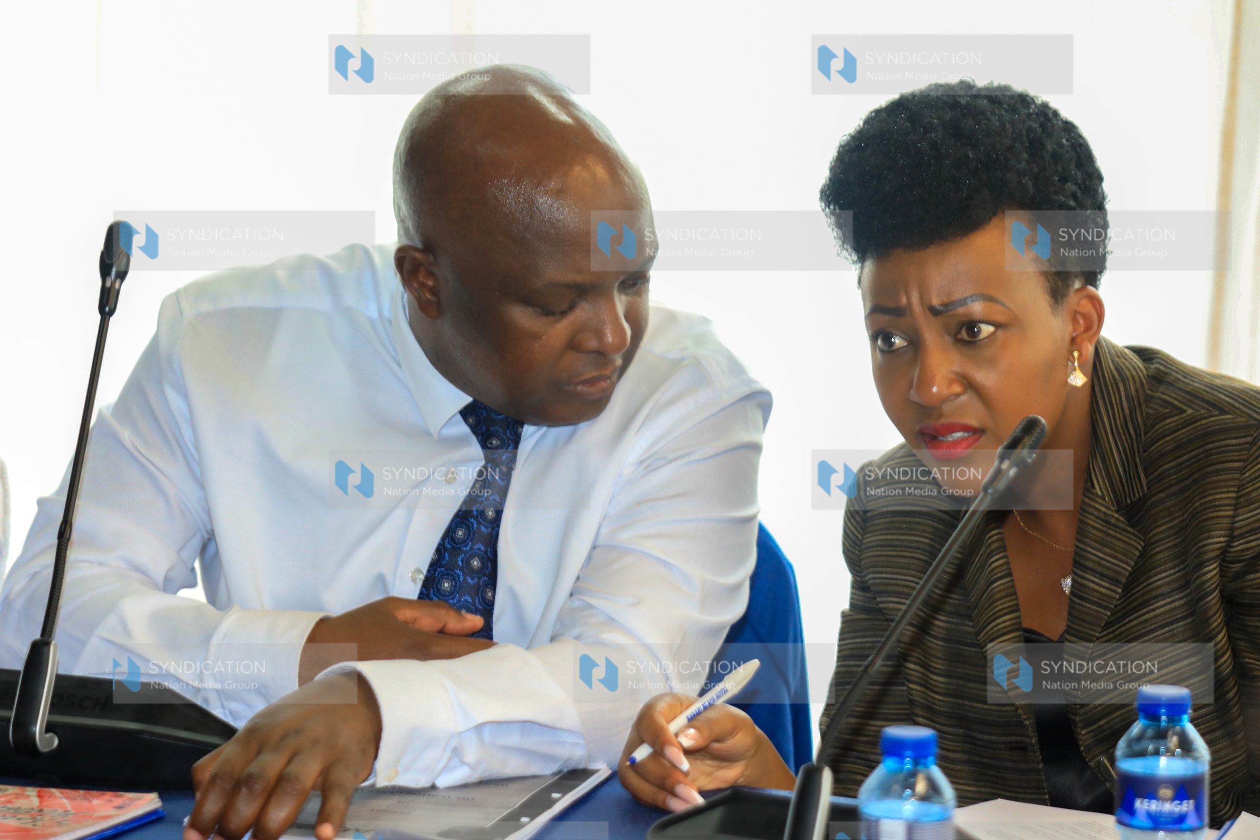Chairperson Senate’s County Public Investments and Special Funds Committee (CPIC) Godfrey Osotsi and Senator Tabitha Mutinda Munene