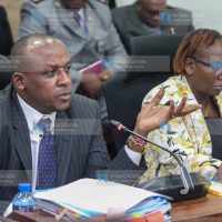 Makueni Governor Mutula Kilonzo Jr. and County Executive Committee Member (CECM) for Finance, Planning, Budget & Revenue Damaris Mumo Kavoi