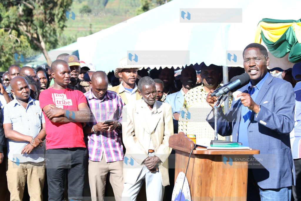 PNU party leader Peter Munya addresses teachers from Tigania East and West sub-counties