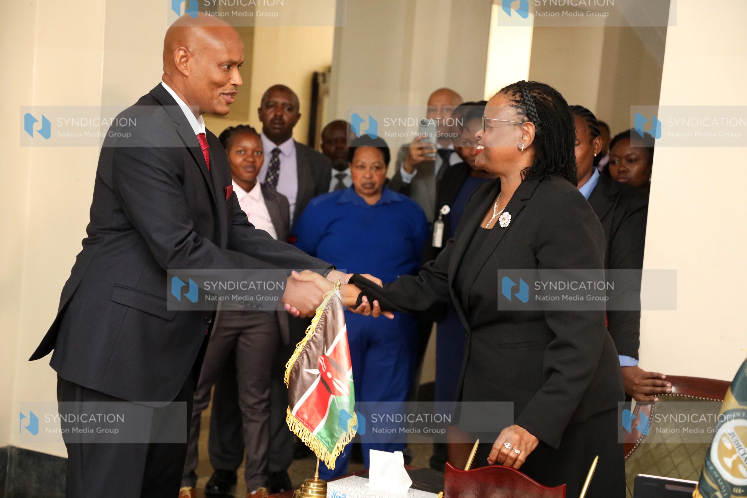 Amin Mohamed Ibrahim after he took the oath of office