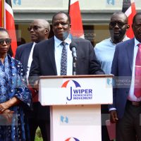 Azimio press briefing at Stephen Kalonzo Command Centre