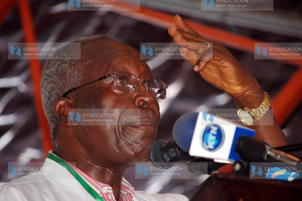Education minister prof Sam Ongeri addressing the secondary school heads