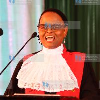 Martha Koome addressing participants during advocates’ admission to the bar ceremony
