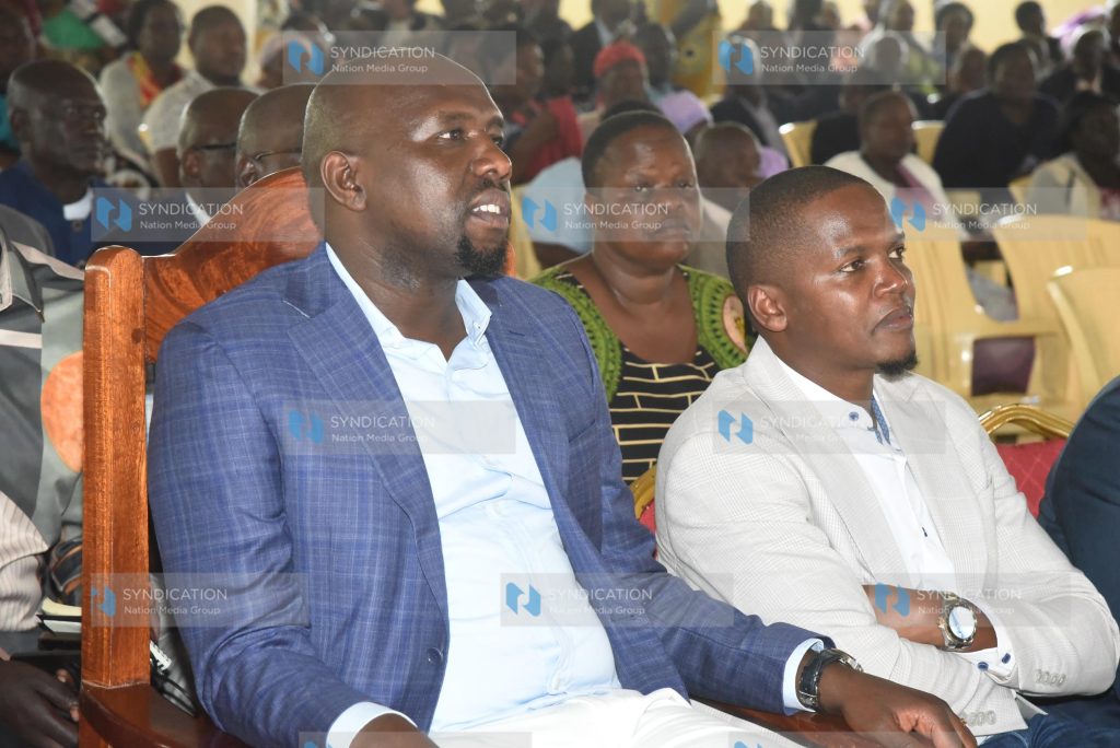 Interior Cabinet Secretary Kipchumba Murkomen and Trans Nzoia Senator Allan Chesang
