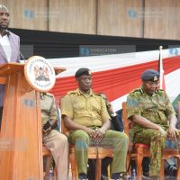 Interior Cabinet Secretary Kipchumba Murkomen, during a Jukwaa La Usalama