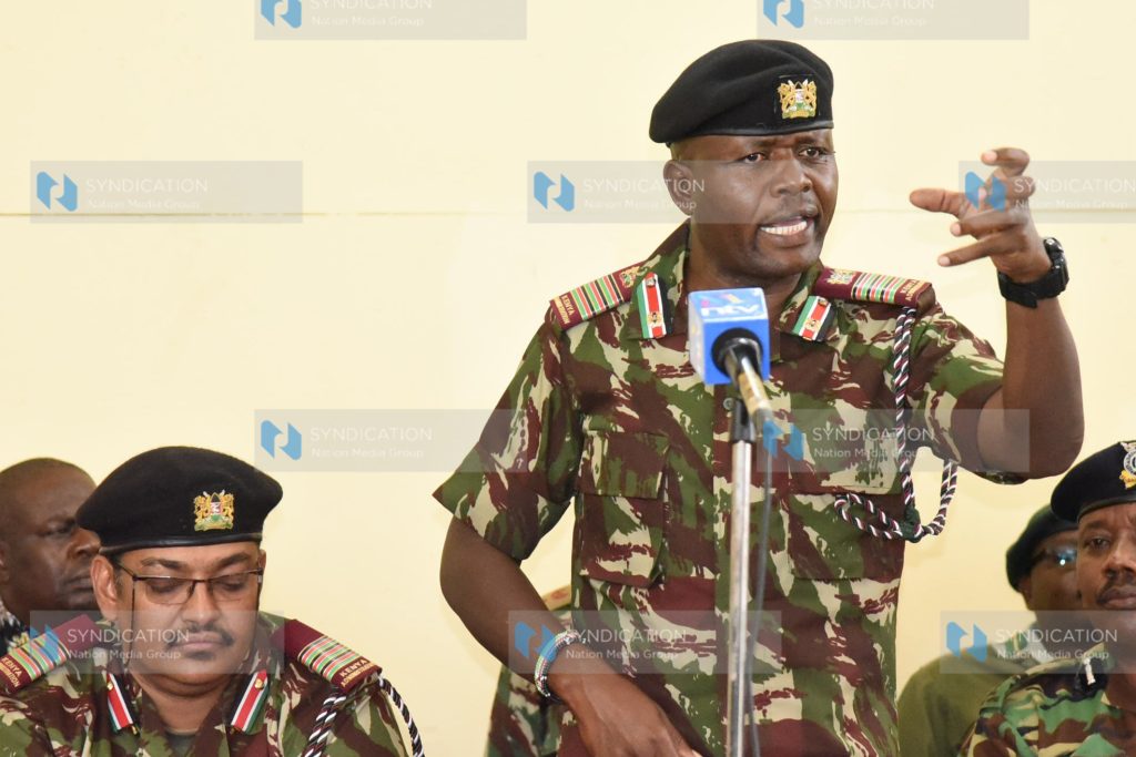 George Natembeya addresses security bosses in Elgeyo-Marakwet County