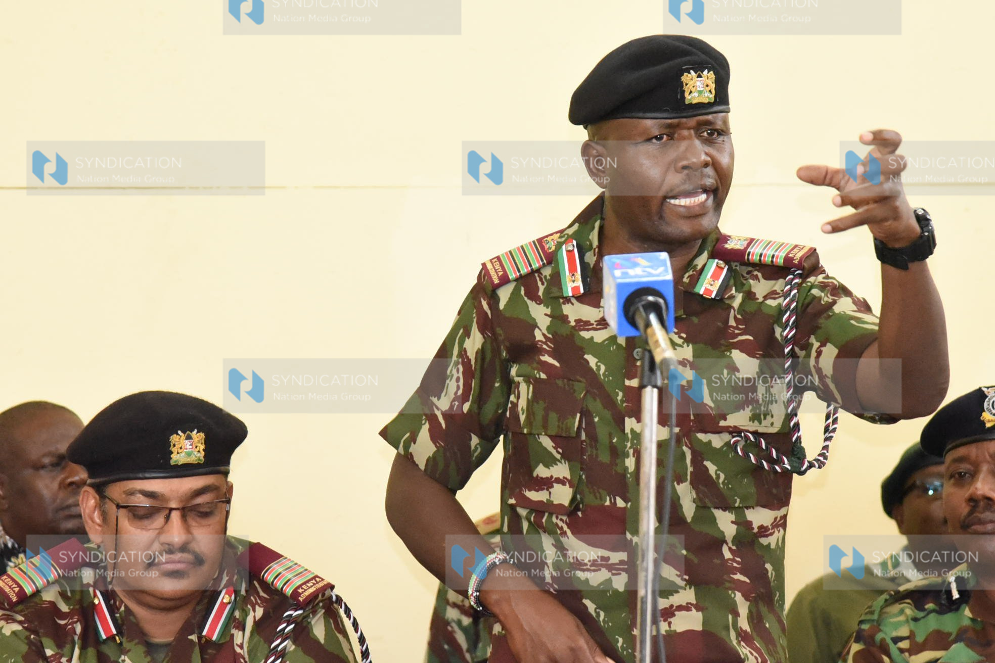 George Natembeya addresses security bosses in Elgeyo-Marakwet County