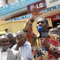 Meru County Governor Peter Munya addresses residents of Meru Town
