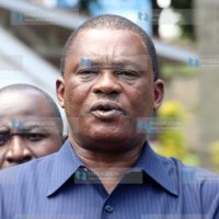 Justin Muturi addressing journalists on abductions