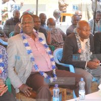 Deputy governor of Kakamega Philip Kutima, governor of Kakamega Wycliffe Oparanya, Lugari Ayub Savula and minority leader of Kakamega County Assembly Titus Kwoma
