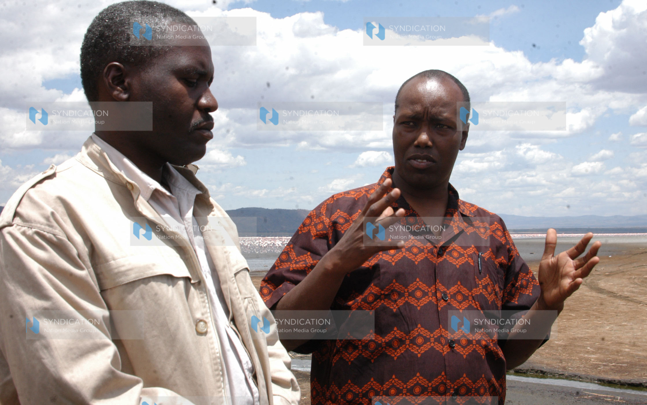 The Nakuru Town MP Lee Kinyanjui (right) addressing the press on the Mau Forest saga