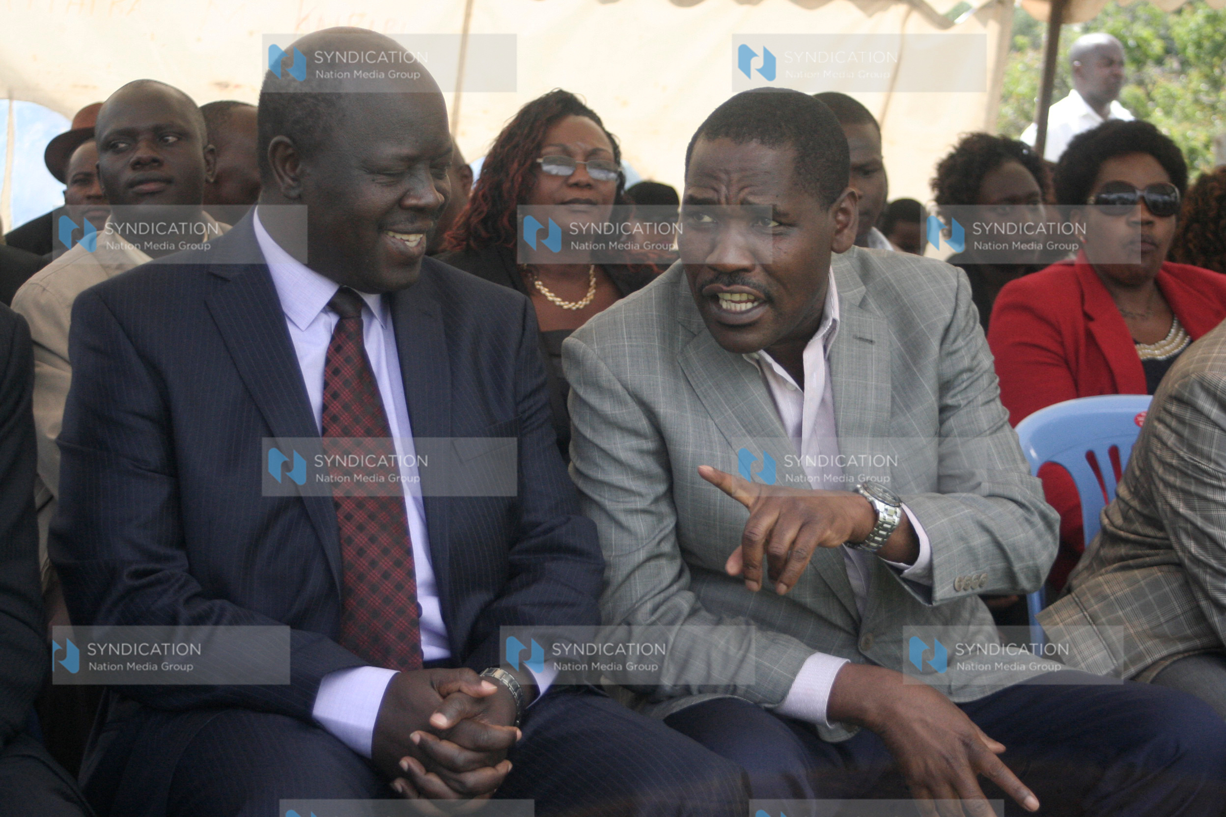 Meru County Governor Peter Munya (right)