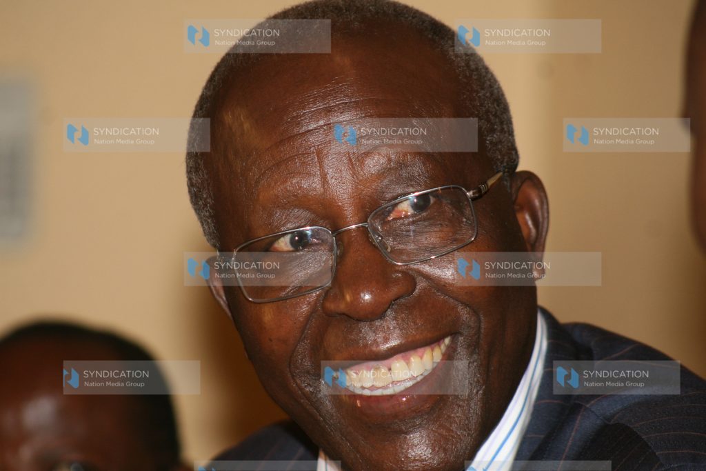 Prof. Sam Ongeri addressing a news conference