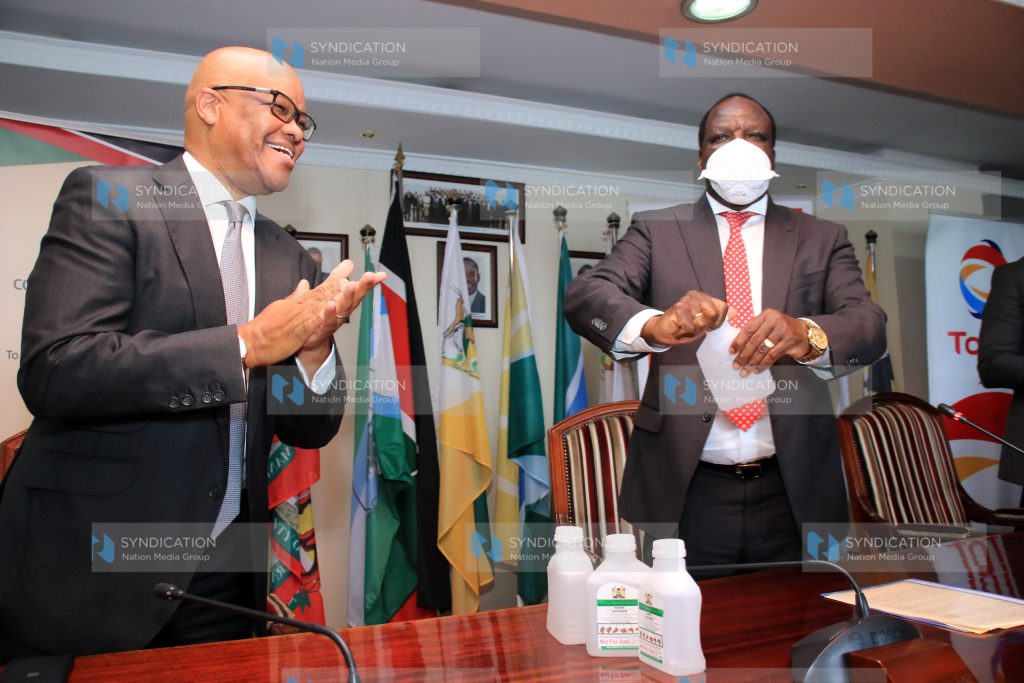 Council of Governors Chairman Wycliffe Oparanya with KPC Chairman John Ngumi