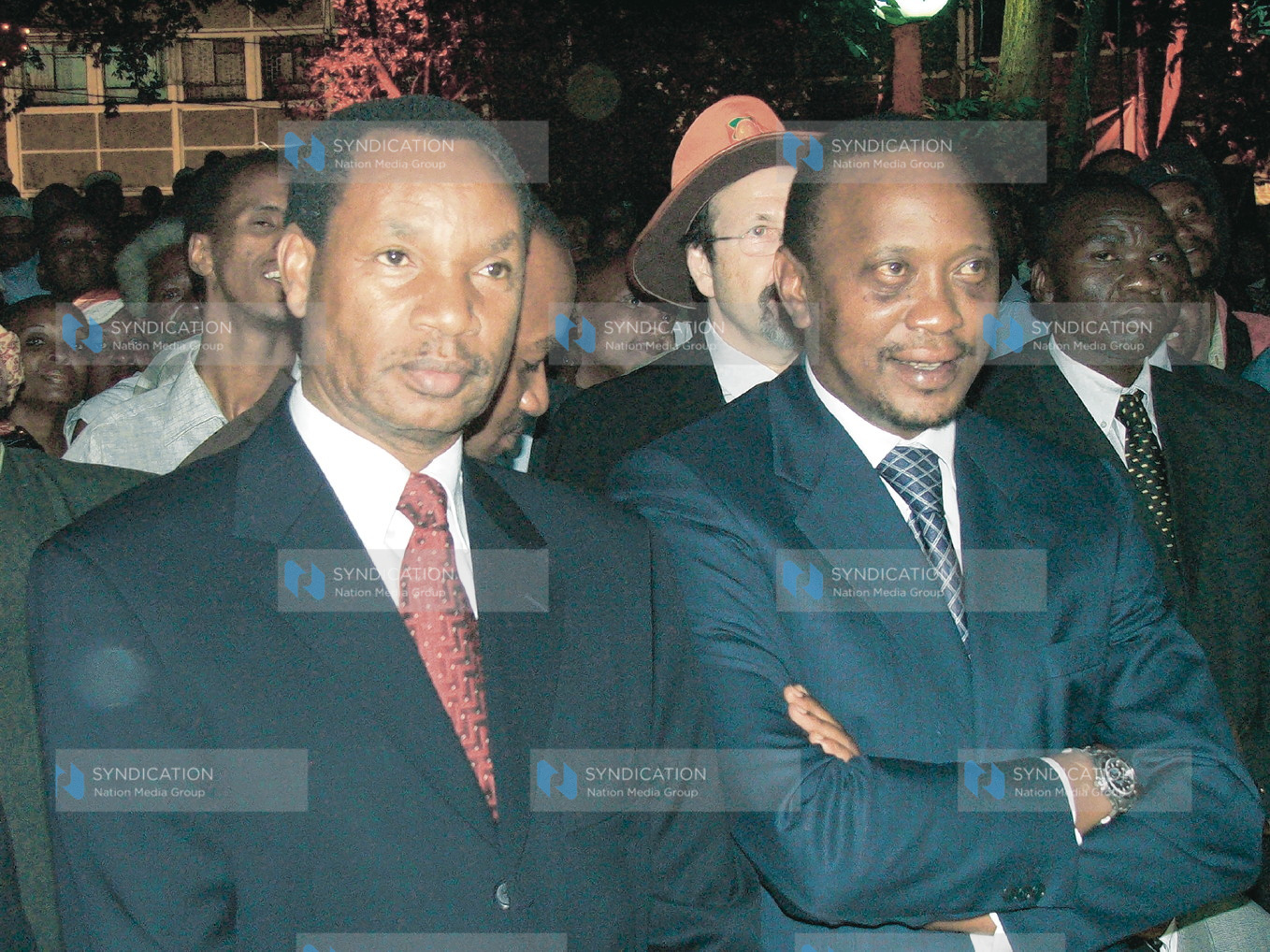 KANU Chairman Uhuru Kenyatta (right) and his Vice Henry Kosgey
