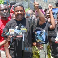 Executive Director Vocal Africa, Hussein Khalid address media in Kivumbini Estate of Nakuru