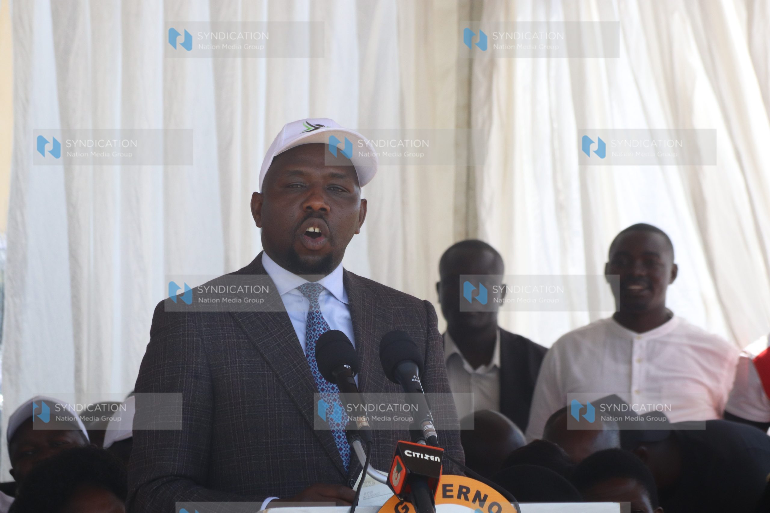 Kipchumba Murkomen speaks at Kabunde Airstrip