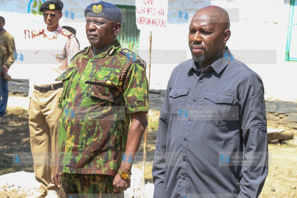 Interior CS Kipchumba Murkomen and Inspector General of Police