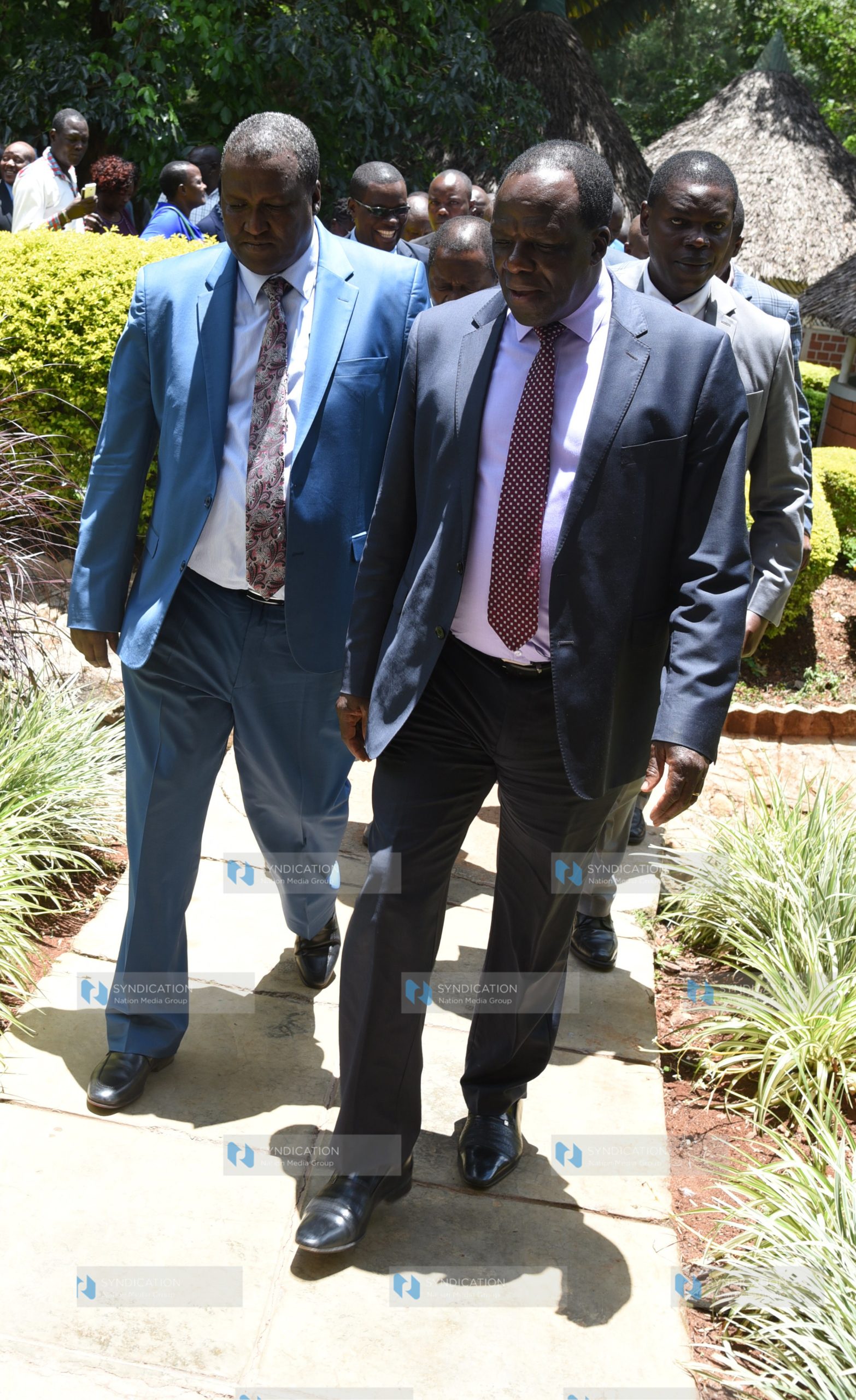 Petroleum and Mining Cabinet Secretary John Munyes and Governor of Kakamega Wycliffe Oparanya