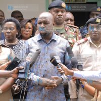 Kipchumba Murkomen speaks to journalists