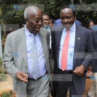 Nasa co-principal Kalonzo Musyoka with senator Sam Ongeri