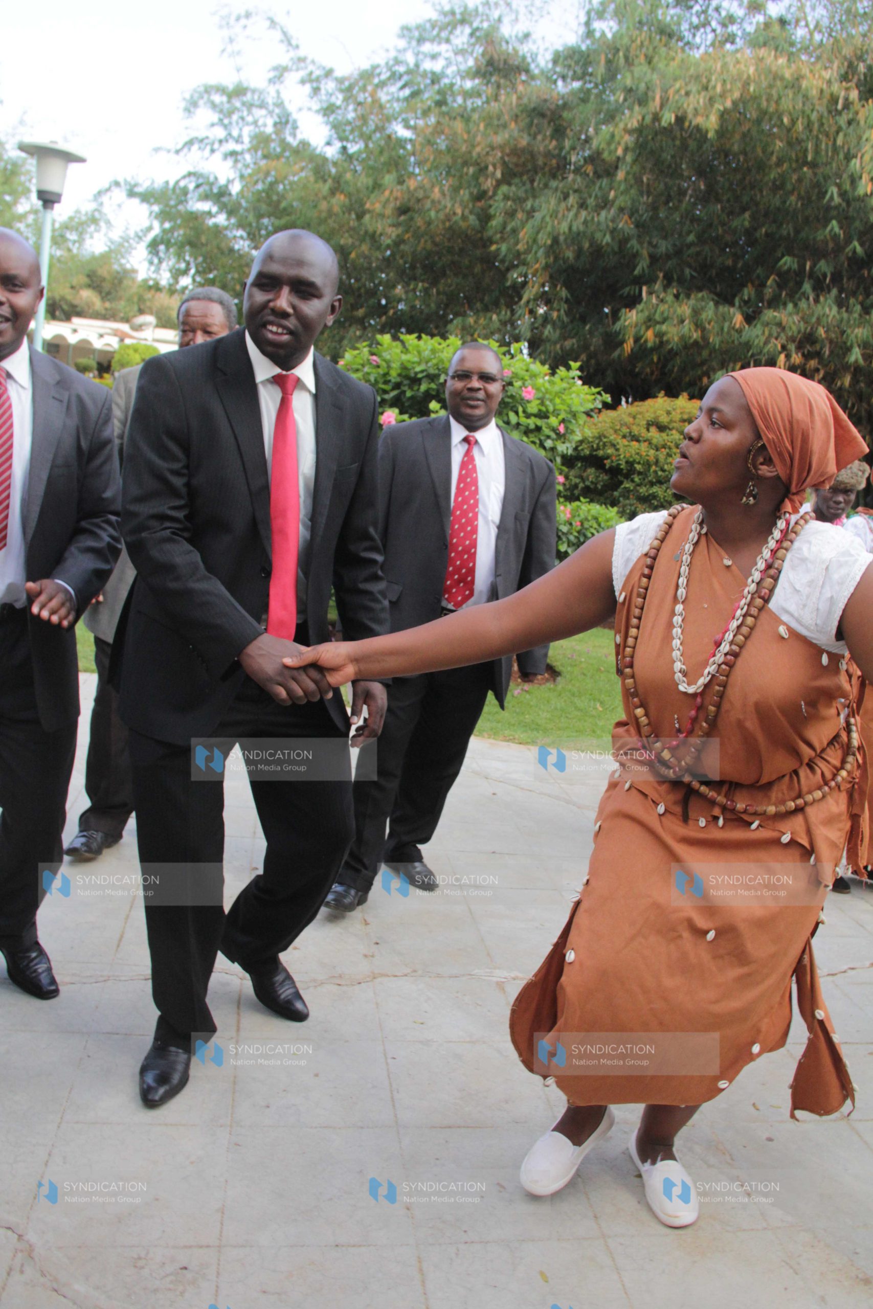 Elgeyo Marakwet senator Kipchumba Murkomen joins Jikaze traditional dancers