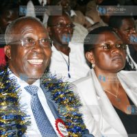 Education Minister Profesor Sam Ongeri, and Mrs. Mary Omondi, Provincial Director of Education