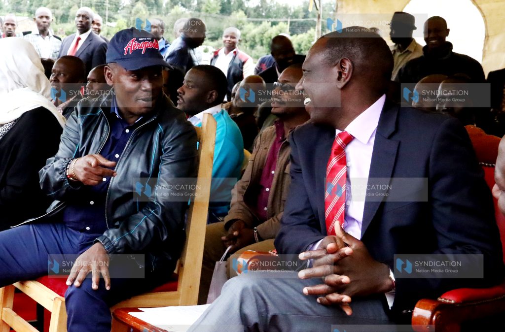 Deputy President William Ruto with Kiambu Governor William Kabogo