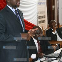 Kipchumba Murkomen, Director, Anti-Counterfeit Agency addresses a World Intellectual Property Organization Day