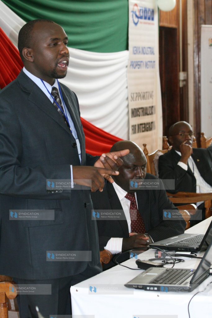 Kipchumba Murkomen, Director, Anti-Counterfeit Agency addresses a World Intellectual Property Organization Day
