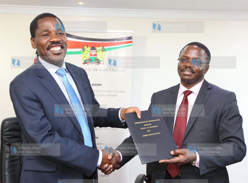 Signing an MOU to support community healthcare development in the counties