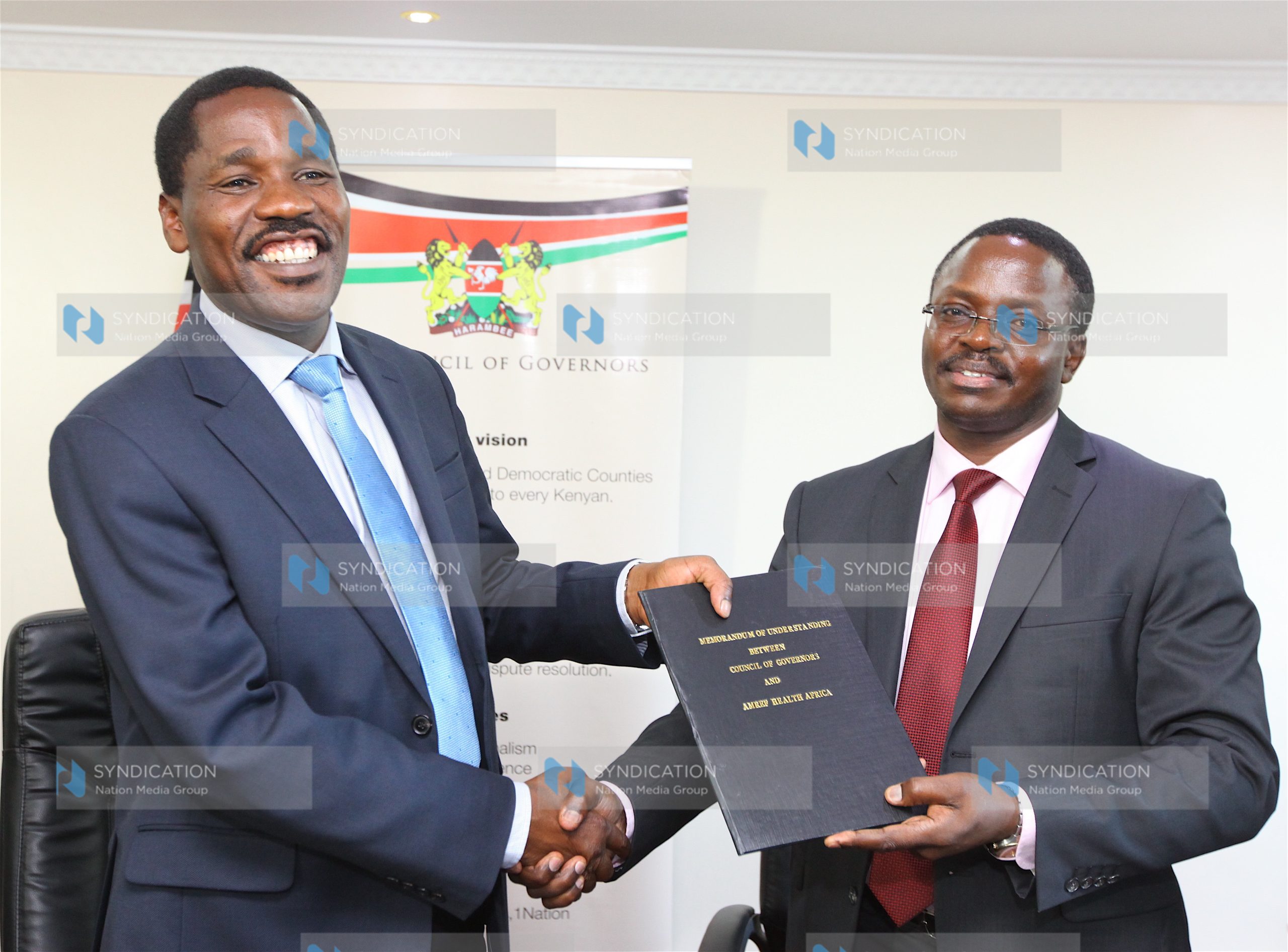 Signing an MOU to support community healthcare development in the counties