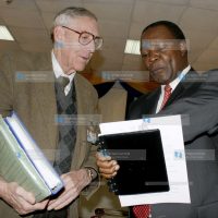 Governor Njuguna Ndung'u and Terry Ryan a member of the Monetary Policy Committee