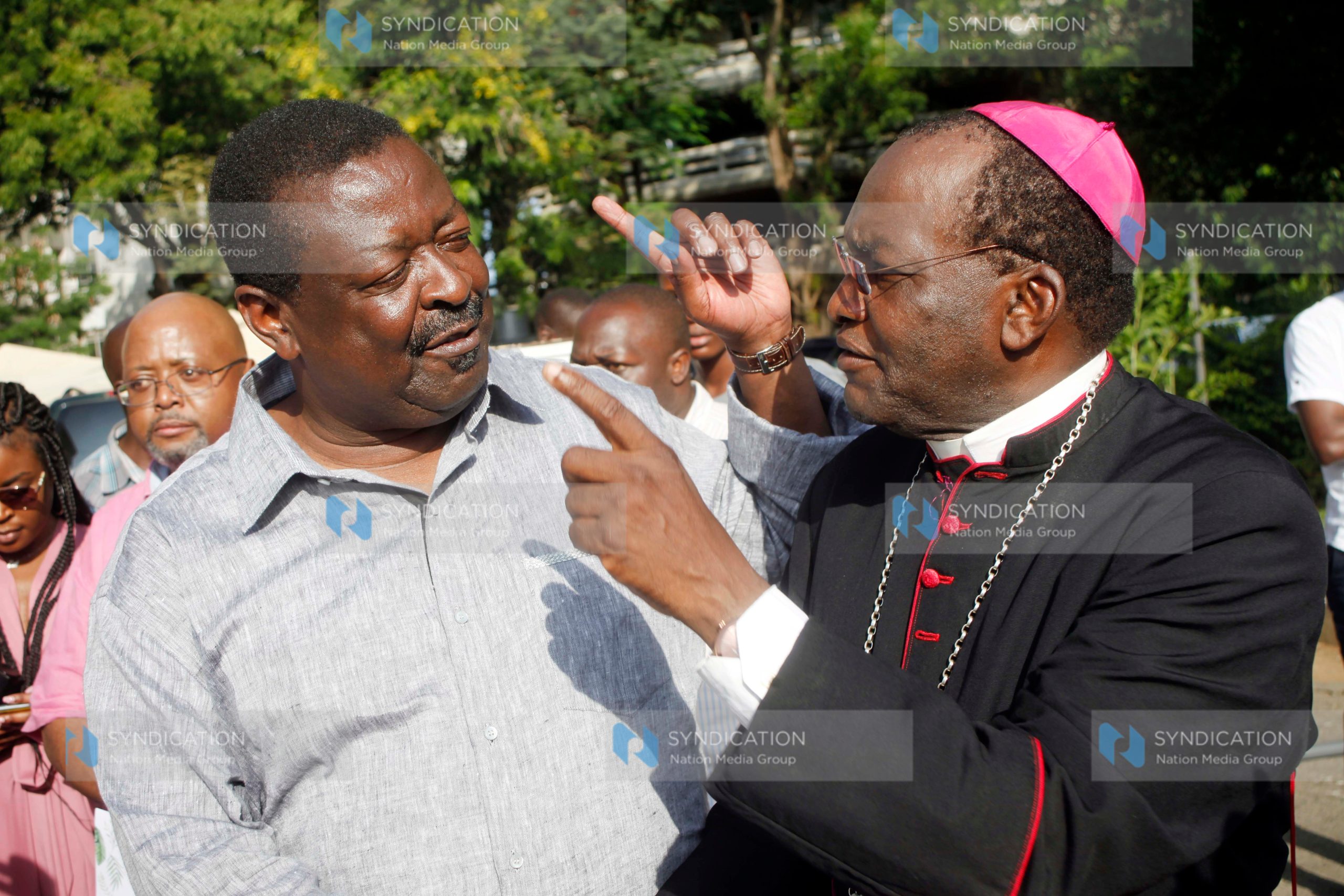 ANC leader Musalia Mudavadi received a spiritual message from Mombasa Diocese Archbishop Martin Kivuva