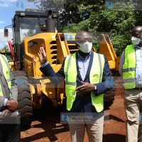Inspecting the rehabilitation of Garissa - Thika - Magumu road