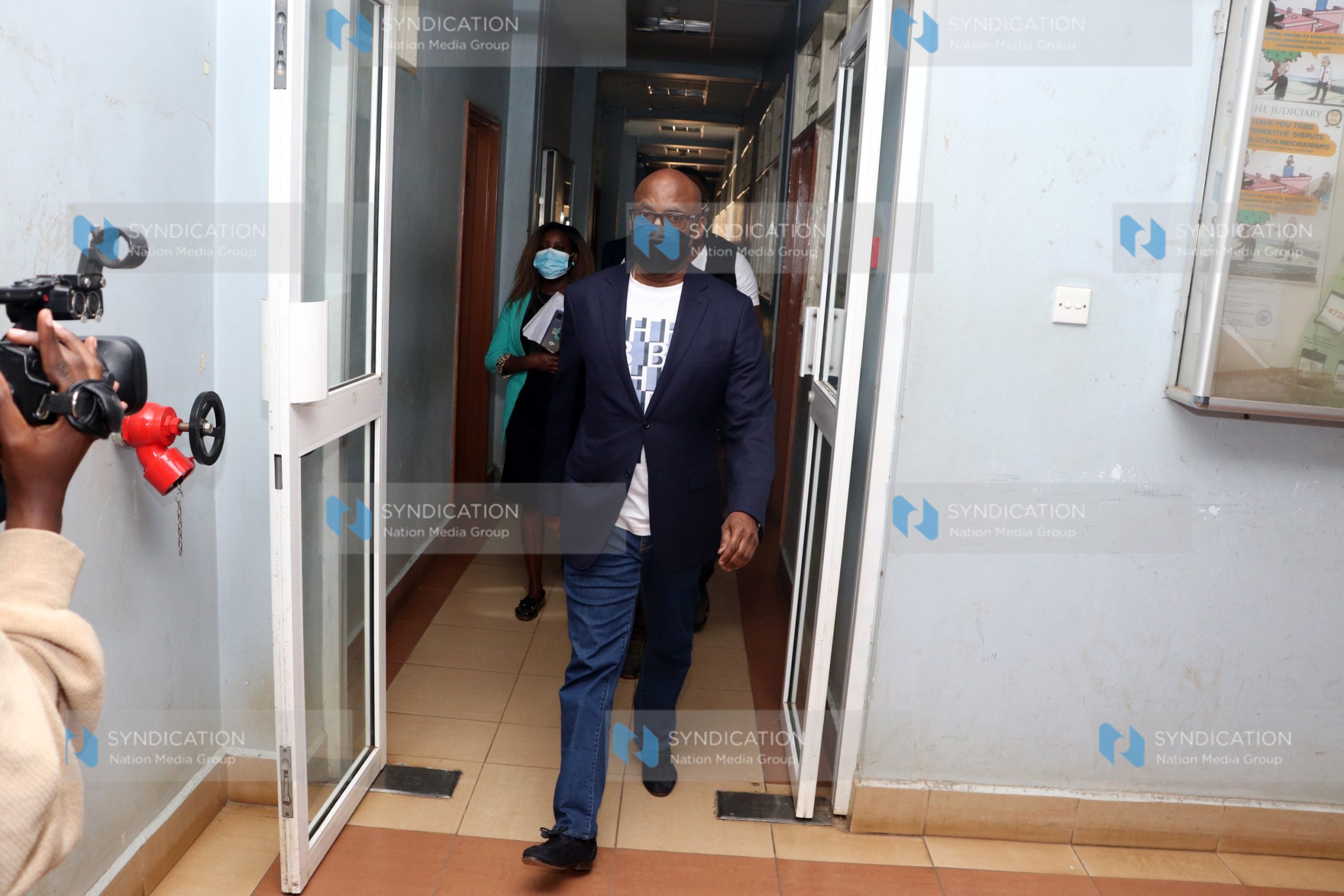 Presidential hopeful Jimi Wanjigi leaving Milimani Law Courts