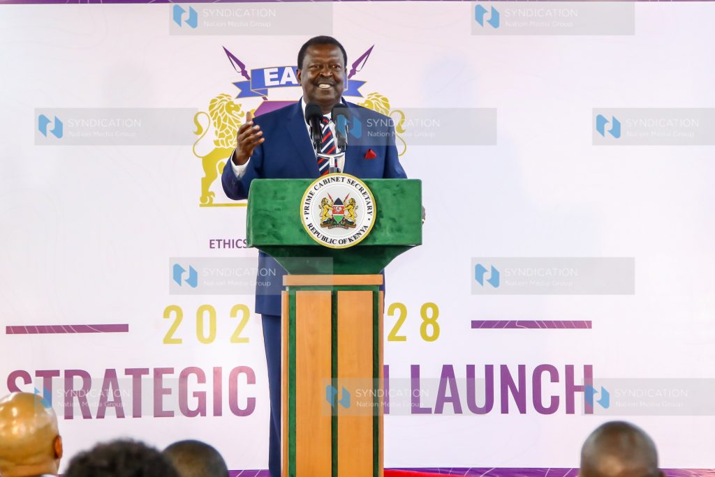 Prime Cabinet Secretary Musalia Mudavadi